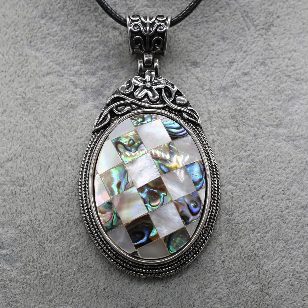 40x60mm Natural Stone Crystal Rose Quartz Pendulum Men Necklace Chakra Alloy Pendant Stainless Steels Jewelry Accessories 55+5cm