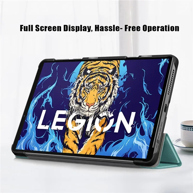 Case For Lenovo Y700 Flip PU Leather Hard PC Back Magnetic Shell for Lenovo Legion Y700 2022 8.8 inch Tablet Gaming Kids Cover