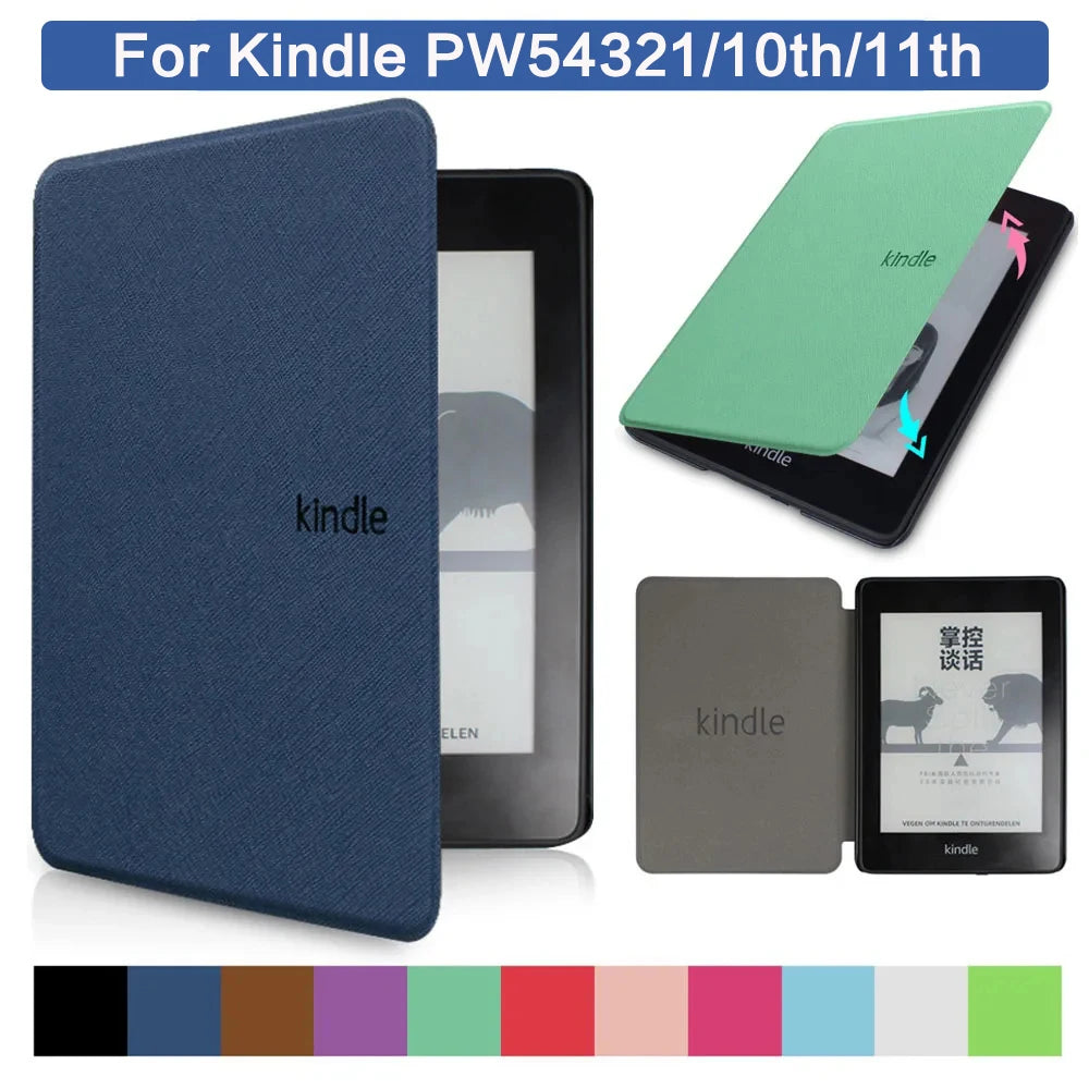 For Kindle Paperwhite5 4 3 2 1 2021 6.8in Magnetic Protective Case Flip E-book Back Shell For Kindle 2019 2022 6inch Youth