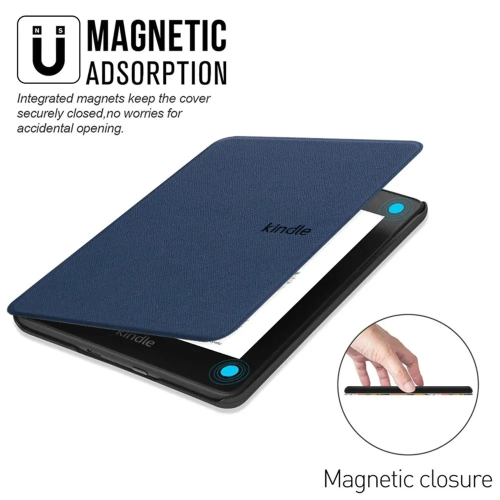 For Kindle Paperwhite5 4 3 2 1 2021 6.8in Magnetic Protective Case Flip E-book Back Shell For Kindle 2019 2022 6inch Youth