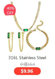 316L Stainless Steel Whip Chain Green Shell White Shell Butterfly Pendant Bracelet Necklace Girl's Wedding Jewelry Set