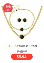 316L Stainless Steel Whip Chain Green Shell White Shell Butterfly Pendant Bracelet Necklace Girl's Wedding Jewelry Set
