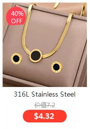 316L Stainless Steel Whip Chain Green Shell White Shell Butterfly Pendant Bracelet Necklace Girl's Wedding Jewelry Set